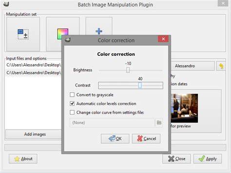 Batch Image Manipulation Menu