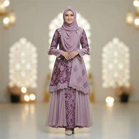 Batik Brokat Layer Kekinian