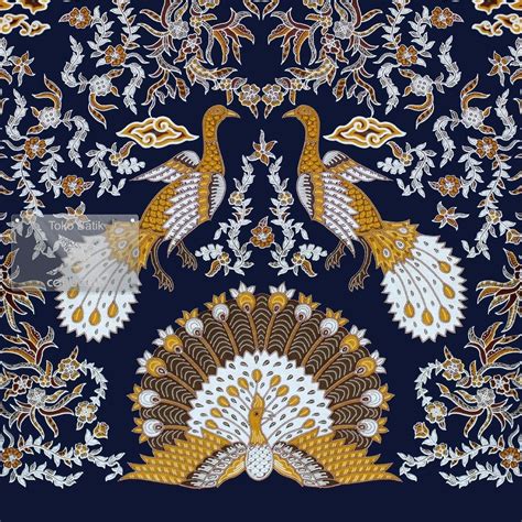 Batik Modern Motif Burung Merak