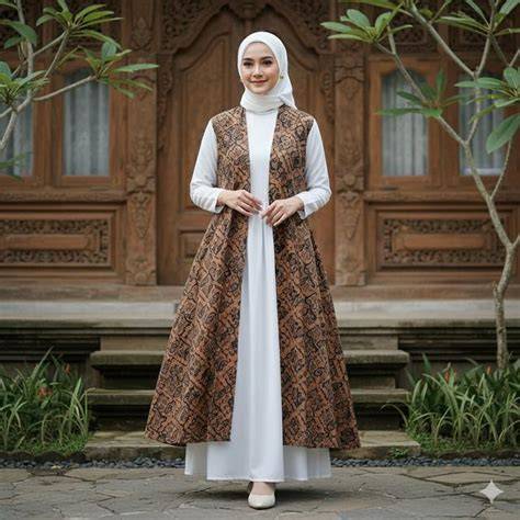 Batik Outer dan Dress Polos