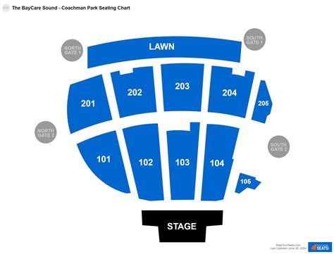 Baycare Sound Seating Chart With Seat Numbers
