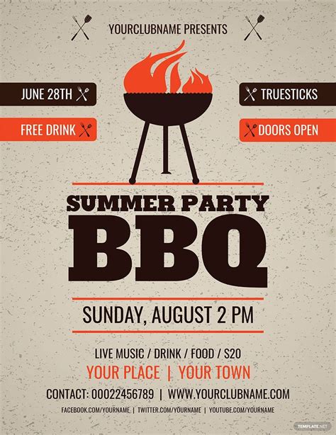 Bbq Flyer Template Free