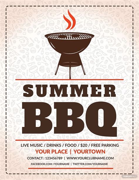 Bbq Flyer Template Free Word