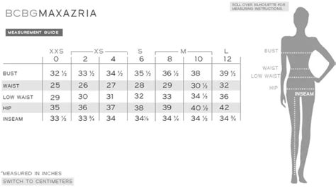 Bcbg Sizing Chart