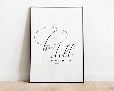Be Still And Know That I Am God Printable