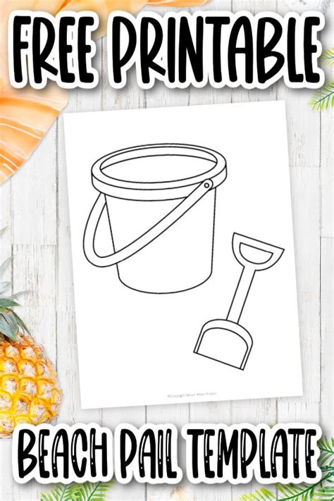 Beach Bucket Printable