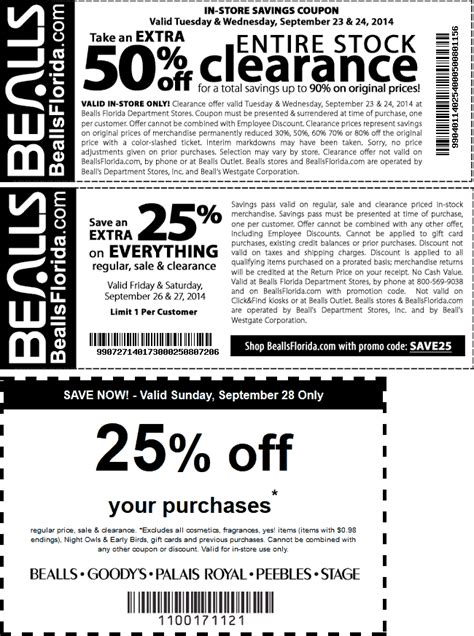 Bealls Coupons In Store Printable