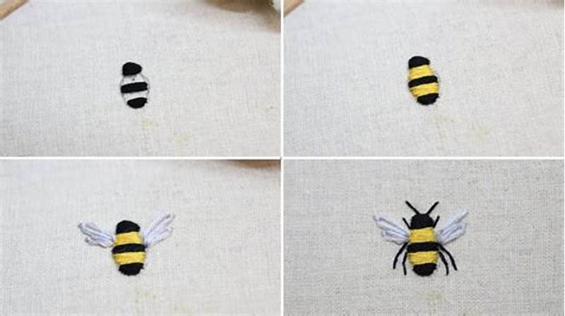 Bee Pattern Embroidery