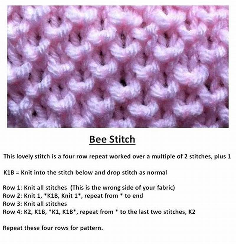 Bee Stitch Pattern Knitting