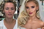 Before and After Photo of Bride