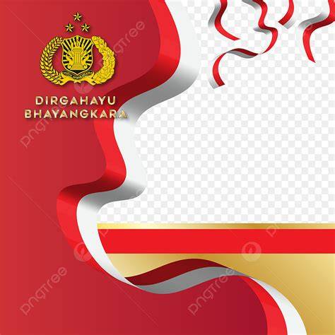 Bendera Merah Putih dan Logo Polri