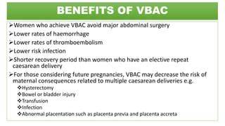 Benefits of VBAC