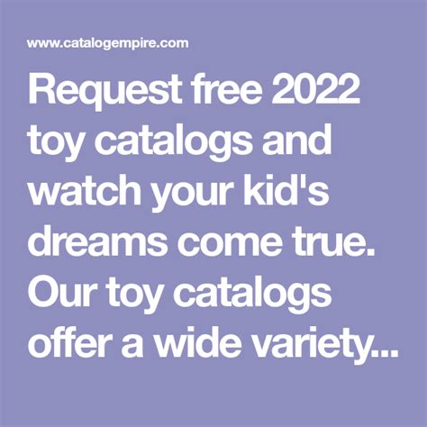 Best Free Toy Catalogs By Mail Usa