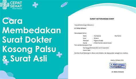Biaya Surat Dokter