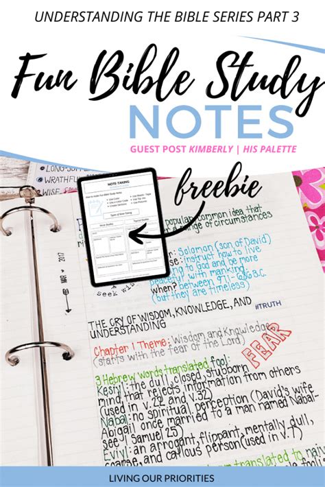 Bible Note Taking Template