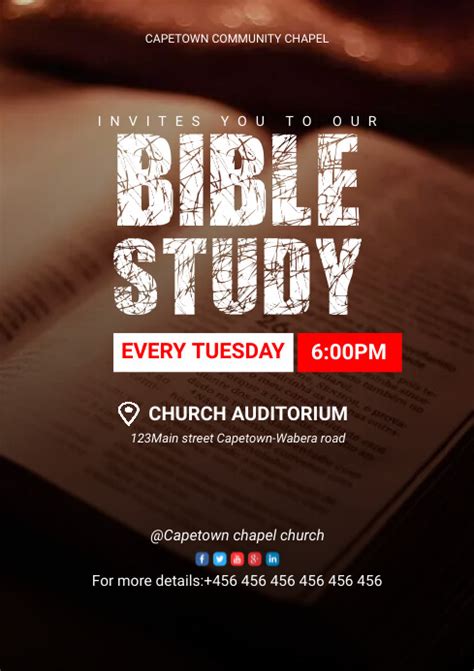 Bible Study Flyer Templates Free