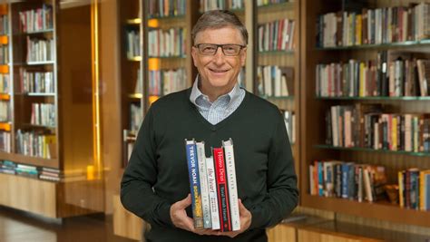 Bill Gates reading books