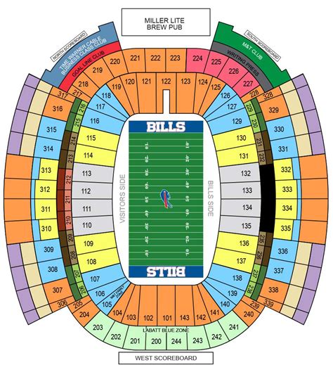 Bills Seating Chart With Seat Numbers