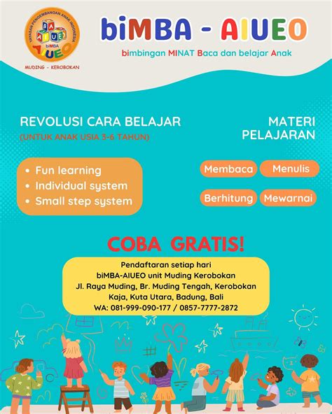 Contoh kegiatan belajar di Bimba AIUEO