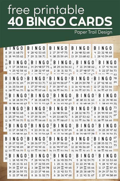 Bingo Game Bingo Cards Printable
