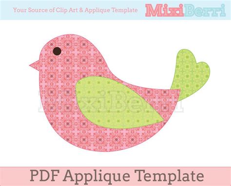 Bird Templates For Applique