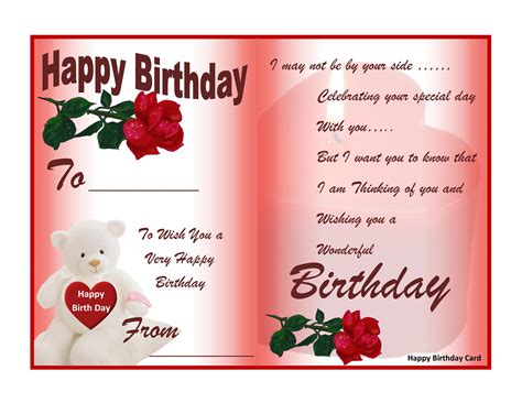 Birthday Card Print Template