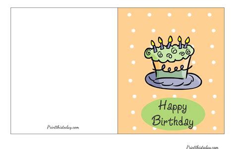 Birthday Card Template To Print