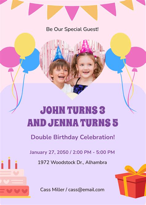 Birthday Invites Template