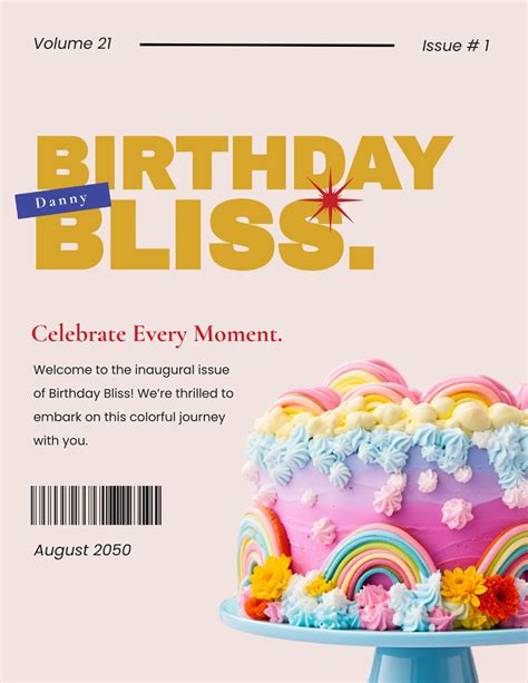 Birthday Magazine Template