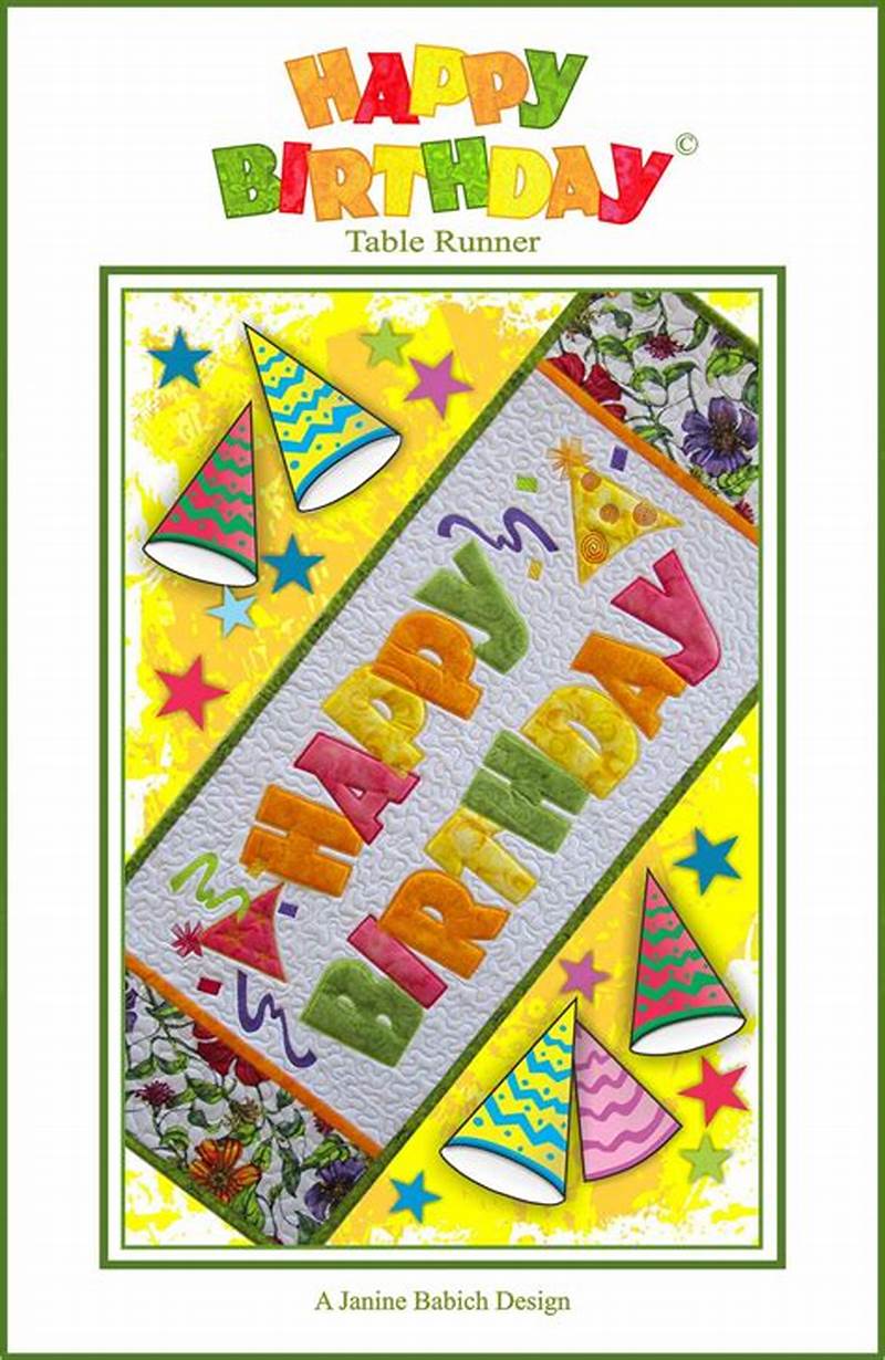 Birthday Table Runner Quilt Pattern
