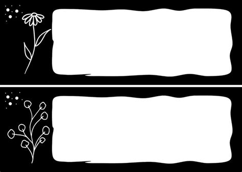 Black And White Printable Name Tags
