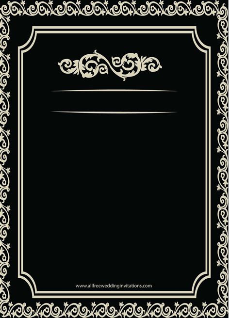 Black Invitation Template