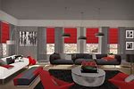 Black and Red Living Room Design