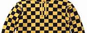 Black and Yellow Checkered Cropped Hoodie