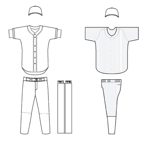 Blank Baseball Uniform Template