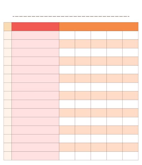 Blank Chart Printable