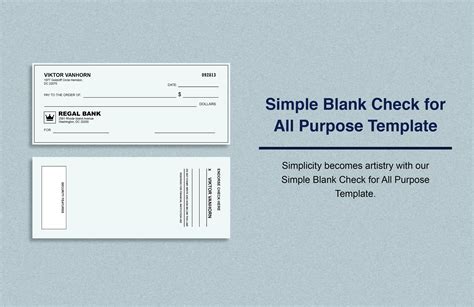 Blank Checks Printable