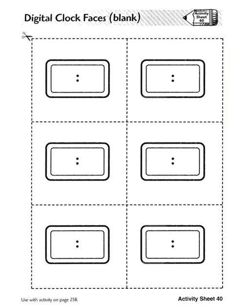 Blank Digital Clock Template