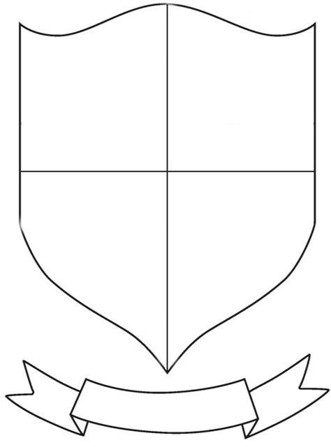 Blank Family Crest Printable Split In Fourths