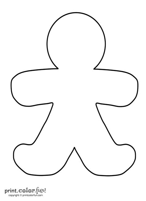 Blank Gingerbread Man Template
