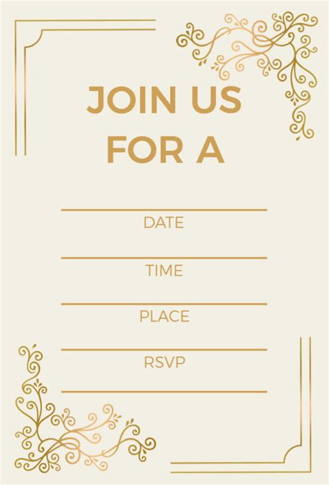 Blank Invitation Templates