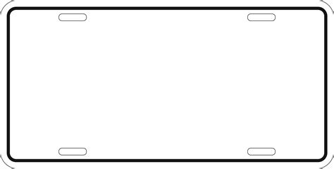 Blank License Plate Template