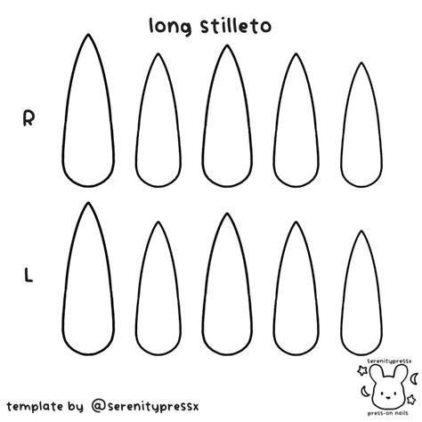 Blank Long Nail Template