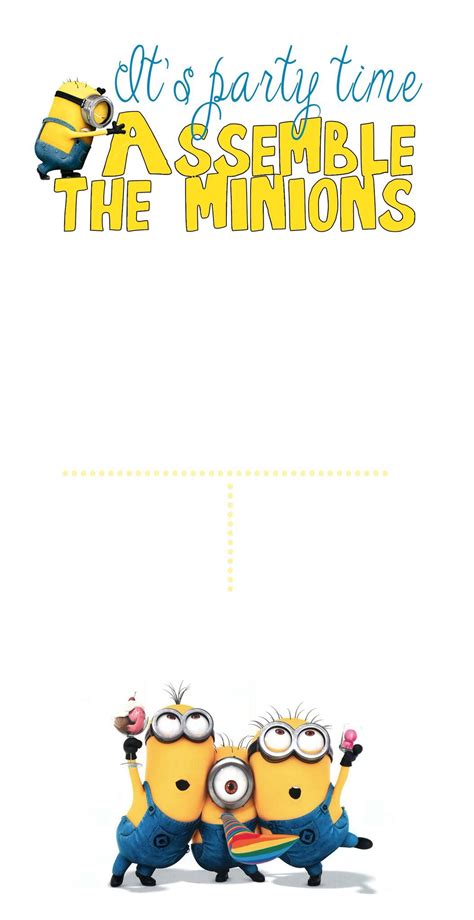 Blank Minion Invitation Template