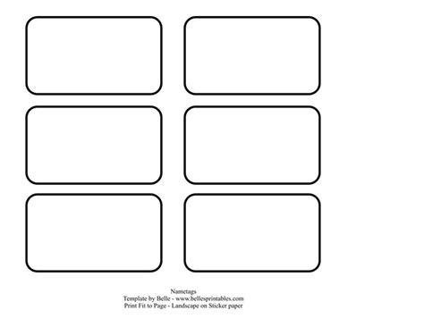 Blank Name Badge Template