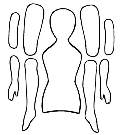 Blank Paper Doll Template