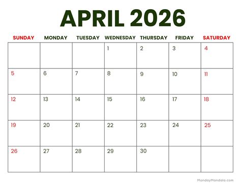 Blank Printable Calendar For April And May 2018