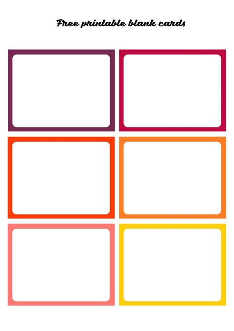 Blank Printable Cards