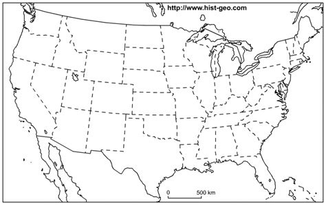 Blank Printable Map Of The Us
