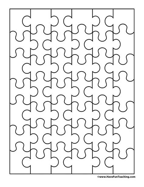 Blank Puzzle Pieces Template